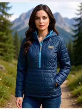 Like New L.L. Bean Katahdin Quilted Hooded Pullover